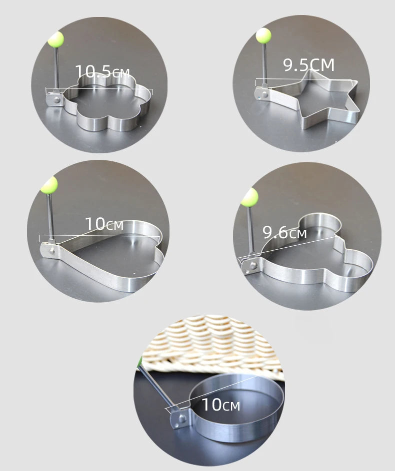 Egg Pancake Ring Nonstick Pancake Maker Mold Silicone Egg Cooker Fried Egg Shaper Omelet Moulds for Kitchen Baking Accessories
