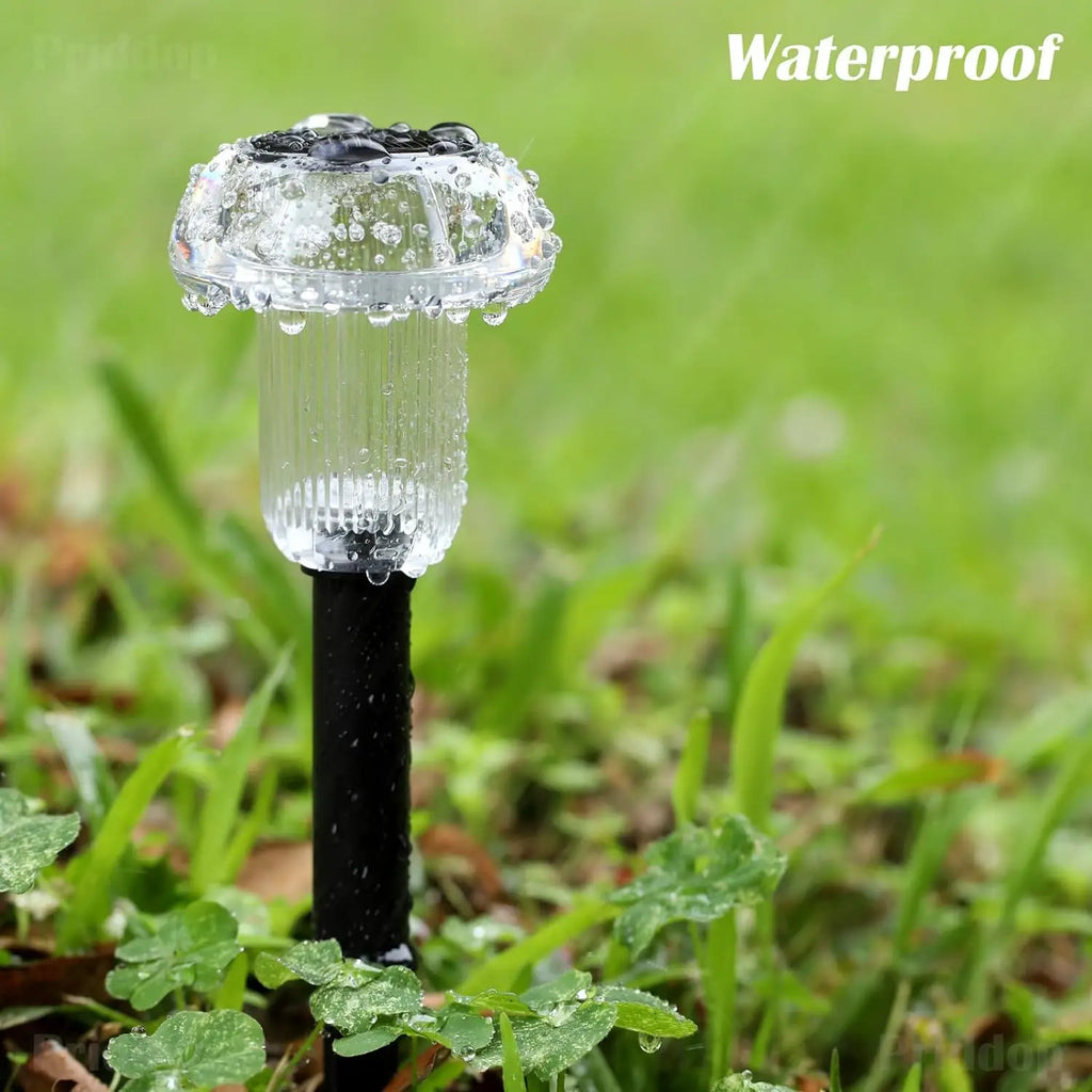 4pcs LED Solar Outdoor Pathway Lights Mushroom Solar Path Walkway Lighting Waterproof For Landscape Yard Lawn Garden Decorative