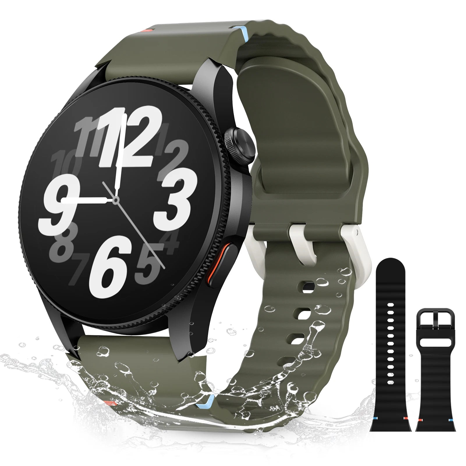 Pinteek G12 Dual-Band GPS Smartwatch: Military-Grade Compass, 3ATM Waterproof, 150+ Sport Modes Smart Watches for Men