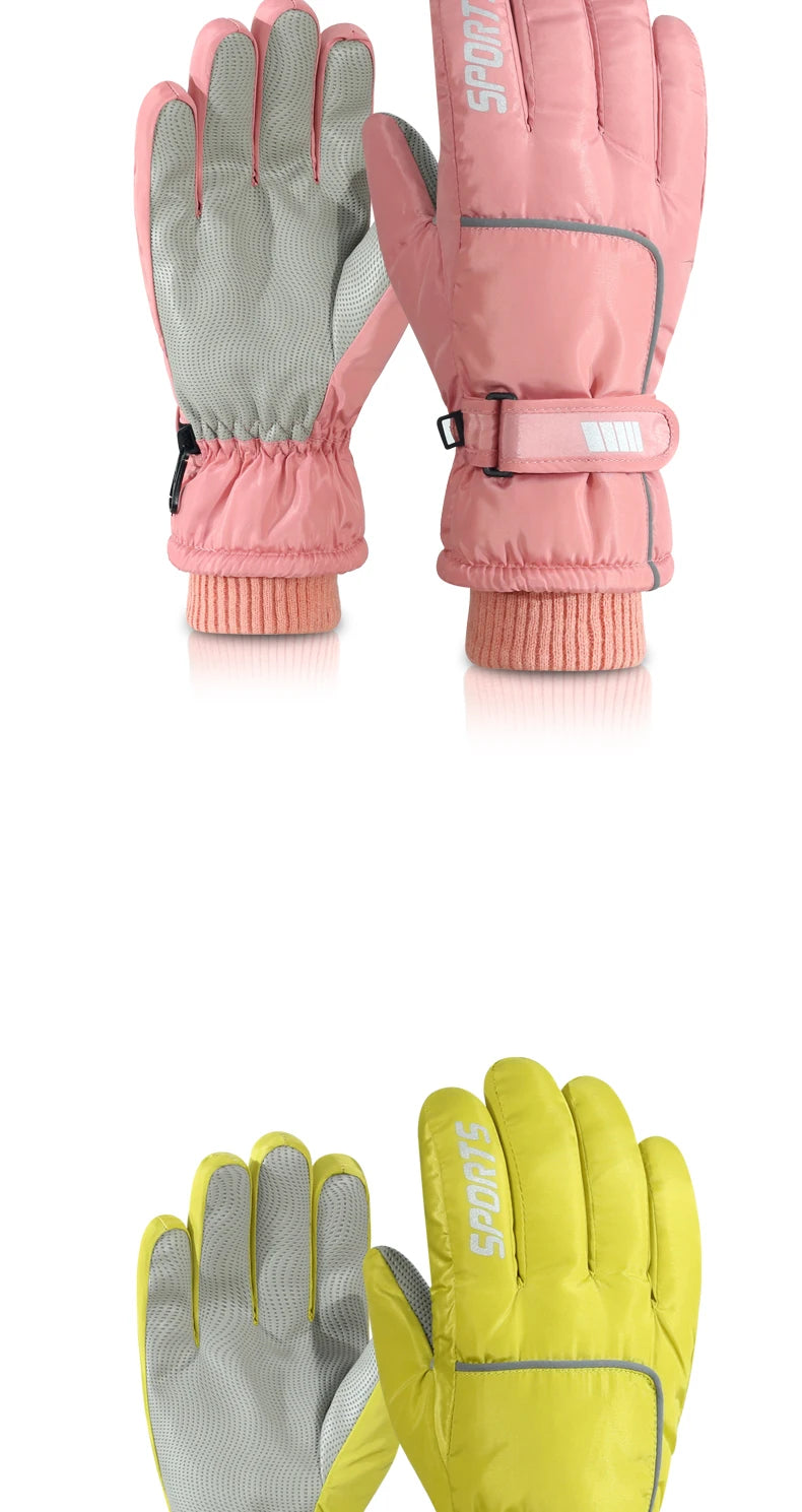 Men's AND WOMEN'S Professional Winter Warm Skiing Gloves, Warm Snow Gloves, Waterproof Motorcycle Gloves, Smile 506 Touch Screen