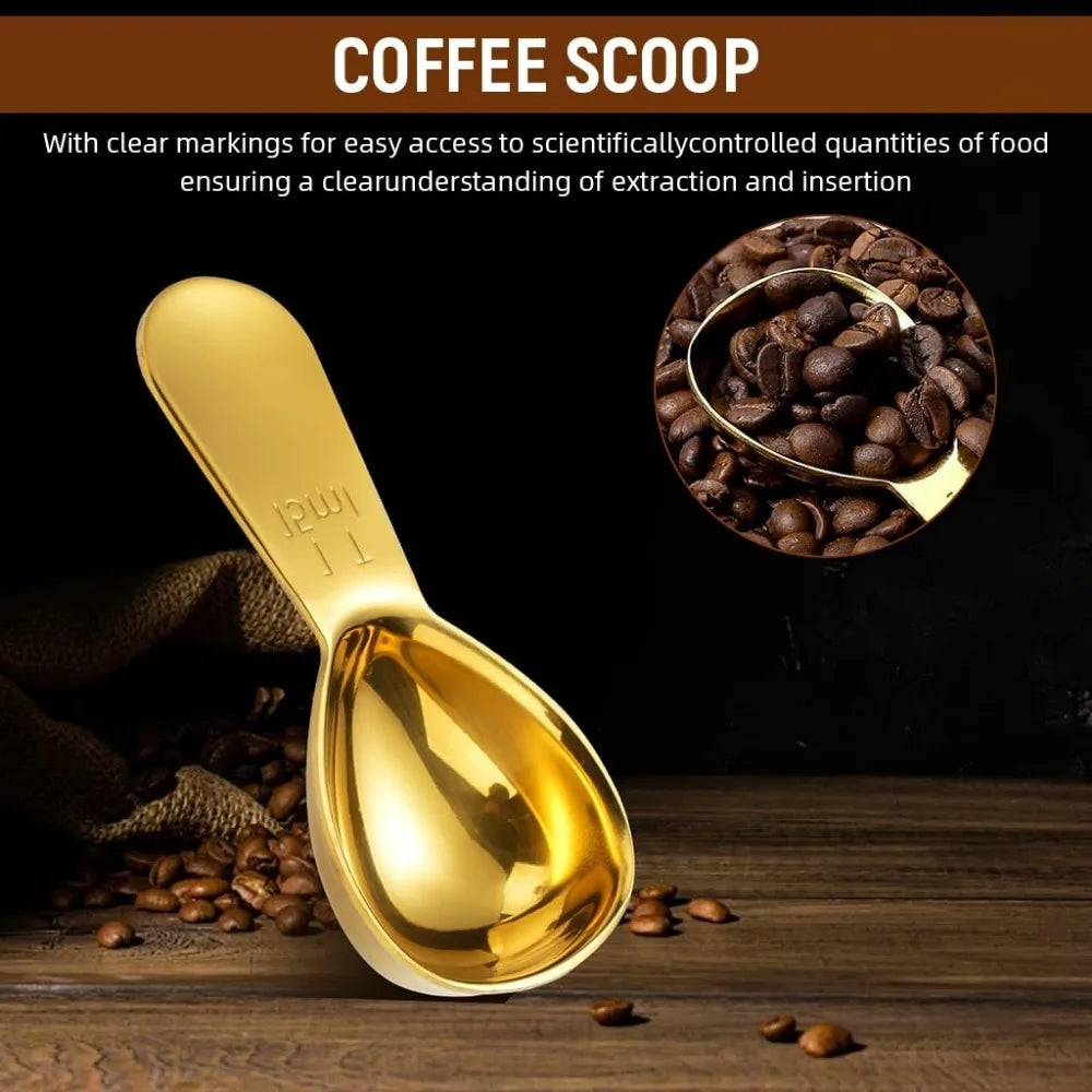Stainless Steel Coffee Scoop, Coffee Scoops Short Handle, Tablespoon Measuring Spoons, for Coffee, Tea, Sugar, Kitchen Tool