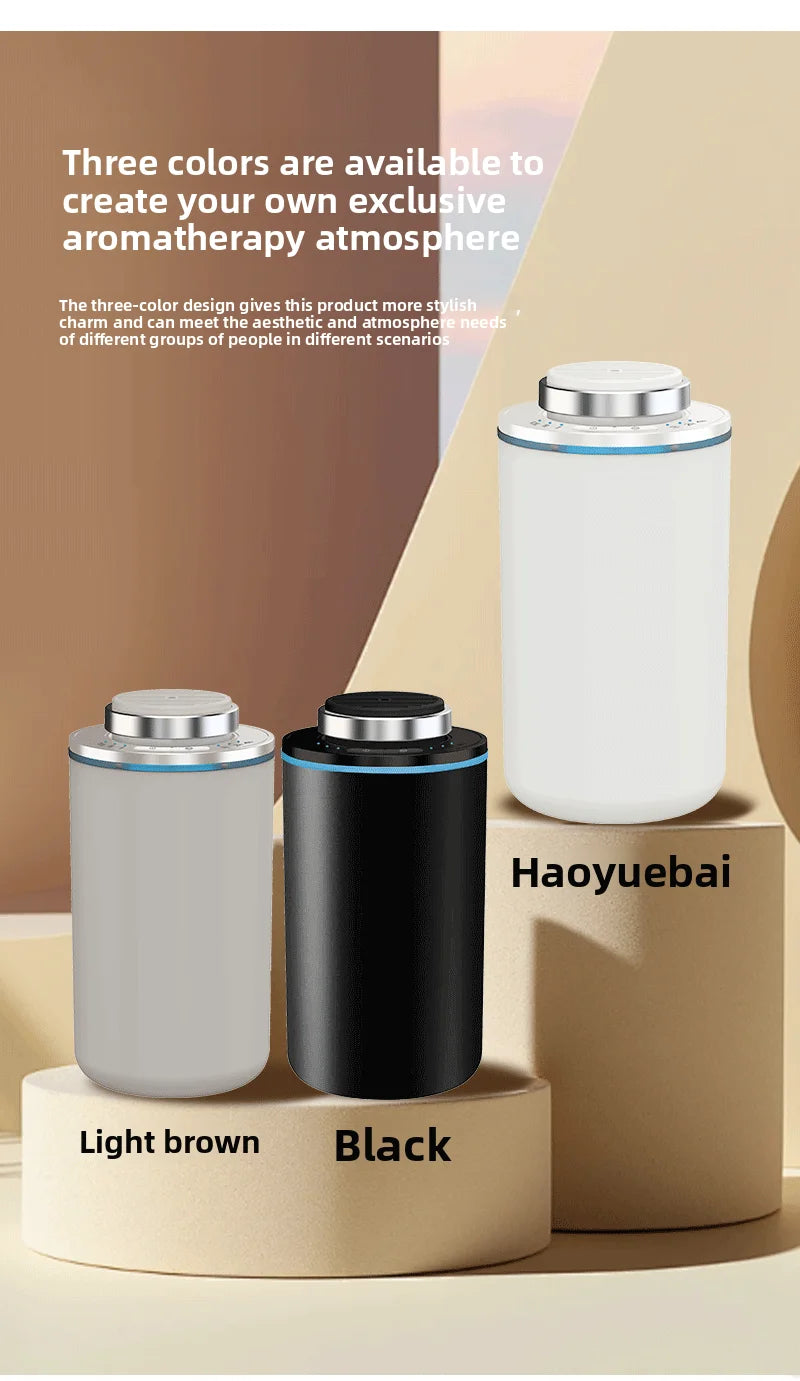 Mini Waterless Car Aroma Diffuser USB Rechargeable Portable Fragrance Scent Machine for Bedroom Toilet Spa