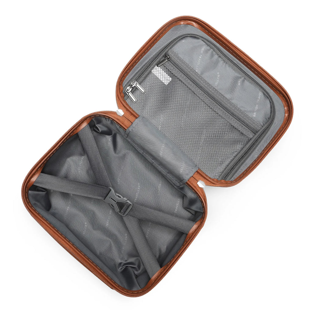 British Traveller Beauty Case Lightweight ABS Hard 31 x 25 x 17.2 cm