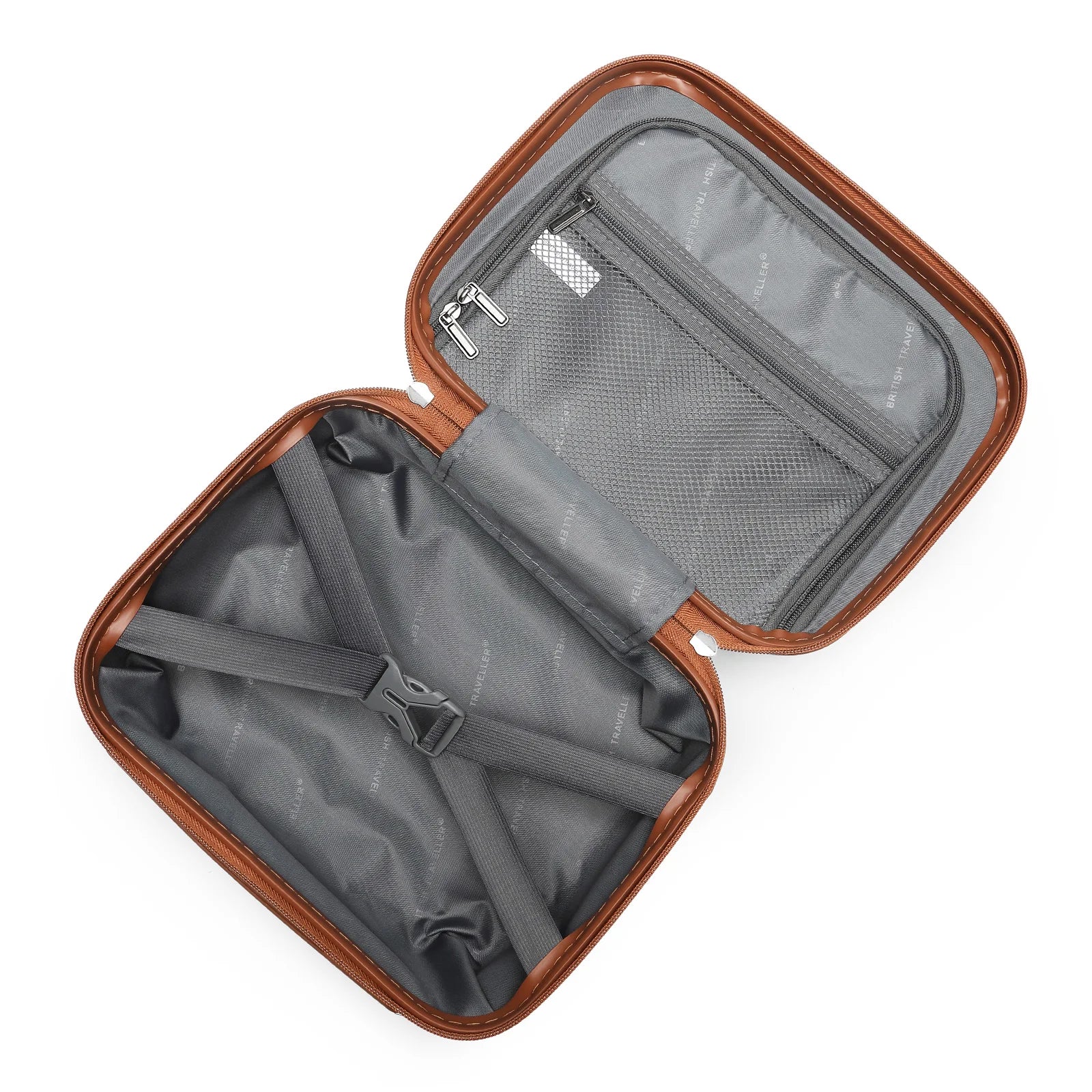 British Traveller Beauty Case Lightweight ABS Hard 31 x 25 x 17.2 cm