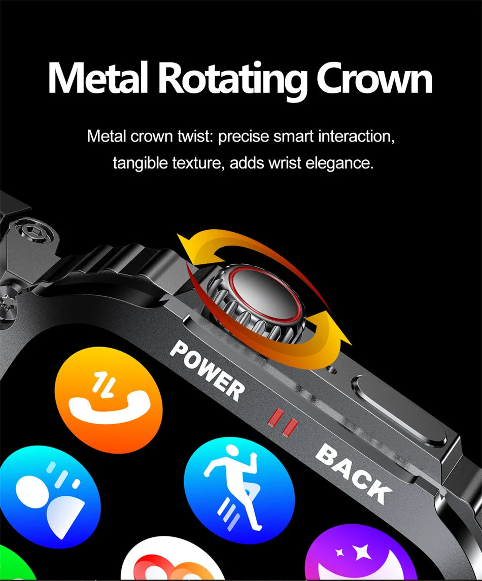 2026 New Military GPS Smart Watch Men 1.91" AMOLED Screen IP68 Waterproof Sports Fitness Tracker BT Call Smartwatches