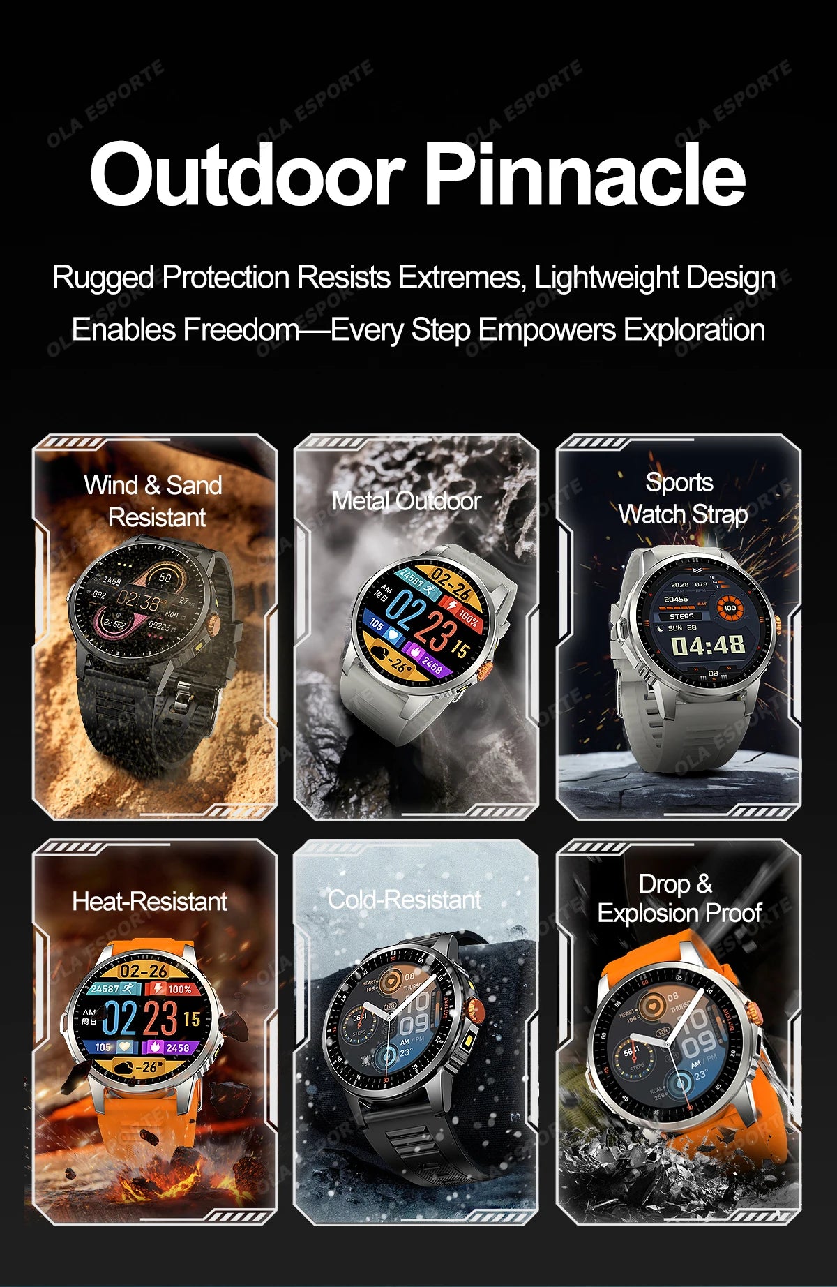 2025 New Men's GPS Sports Smart Watch 1.53'' AMOLED Display LED Flashlight Heart Rate Bluetooth Call 5ATM Waterproof Smartwatch