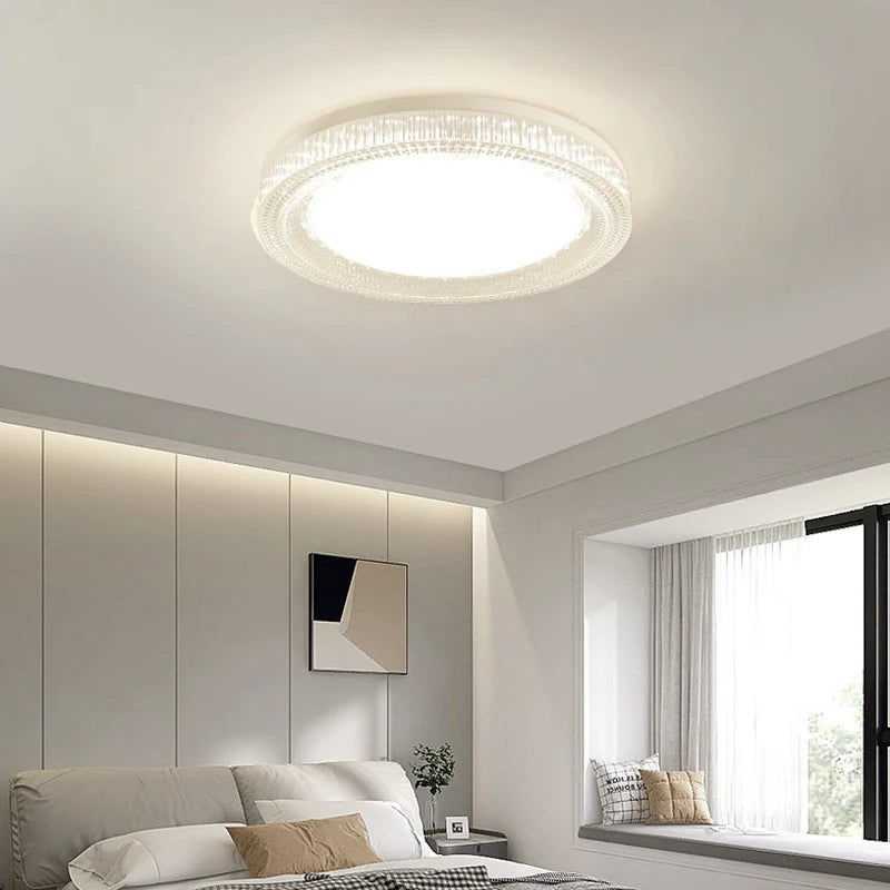 Modern LED Ceiling Light AC85-265V Circular Crystal Home Light 18W 24W 36W 48W Living Room Bedroom Kitchen Indoor Lighting