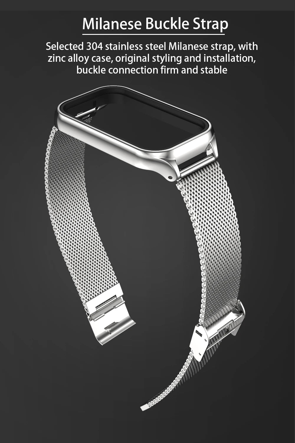 Metal Strap For Mi Band 9 Active Bracelet Wristband for Xiaomi Smart Band 8 Active Watchband Mi 8 Active Stainless Steel Strap