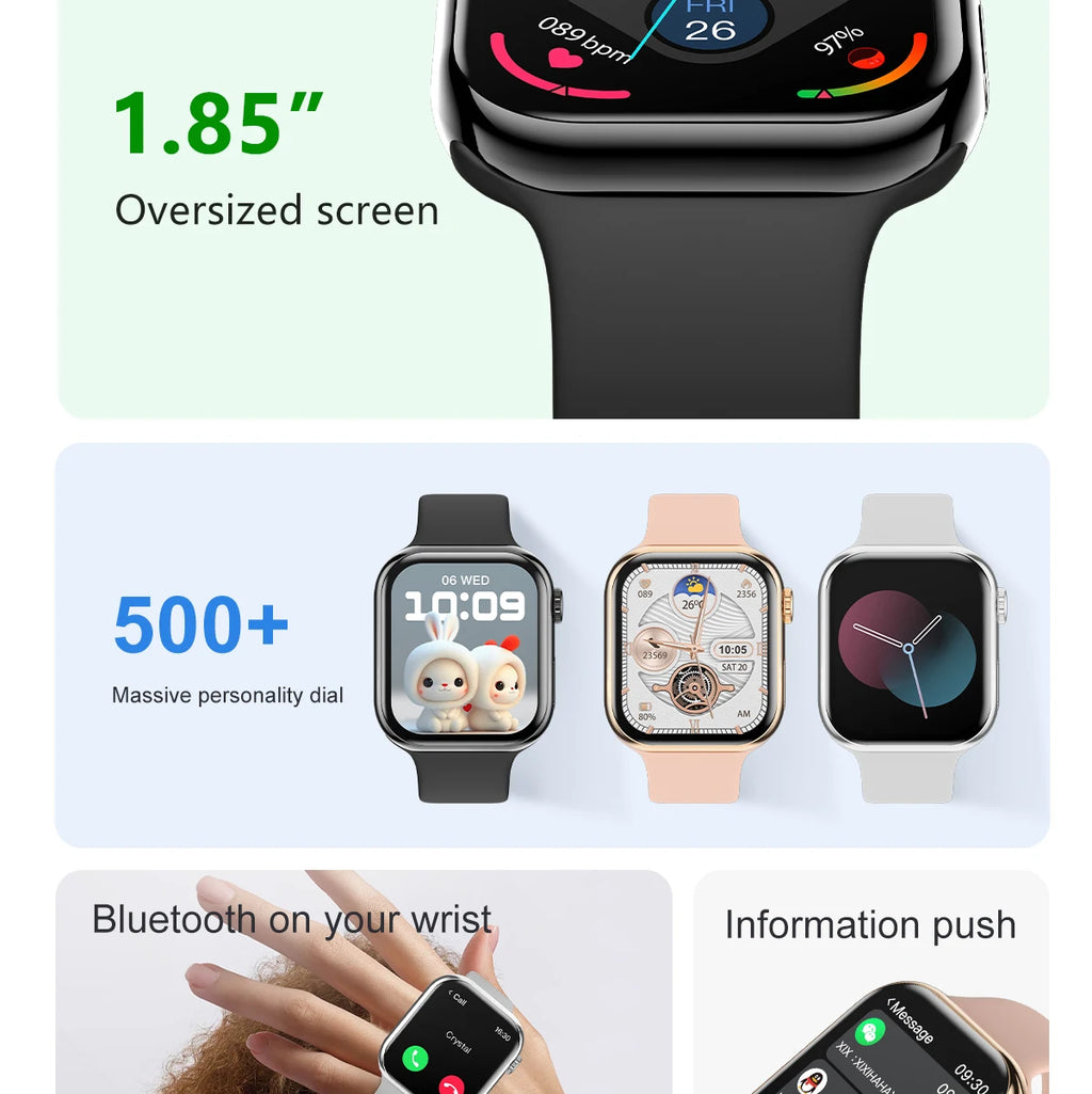2026 Smart Watch 10 For Android IOS Bluetooth Health monitoring Talk Heart Rate Sleep Record Sports Smart Watch Ladies Men Gift