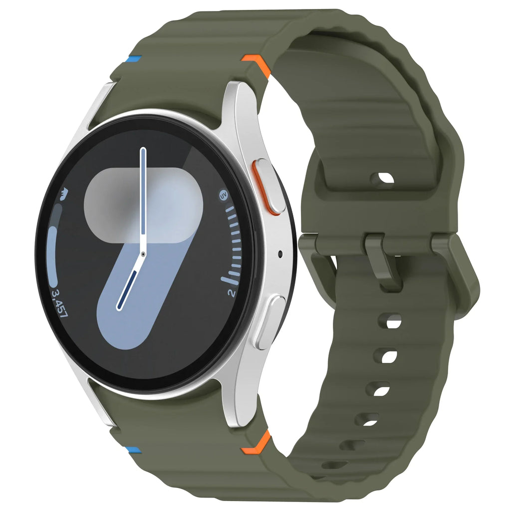 1:1 Official Silicone Strap For Samsung Galaxy Watch 7/FE/6/5/4 44mm40mm 5 Pro Bracelet Watch 6/4 Classic 47/43mm 46/42mm Correa
