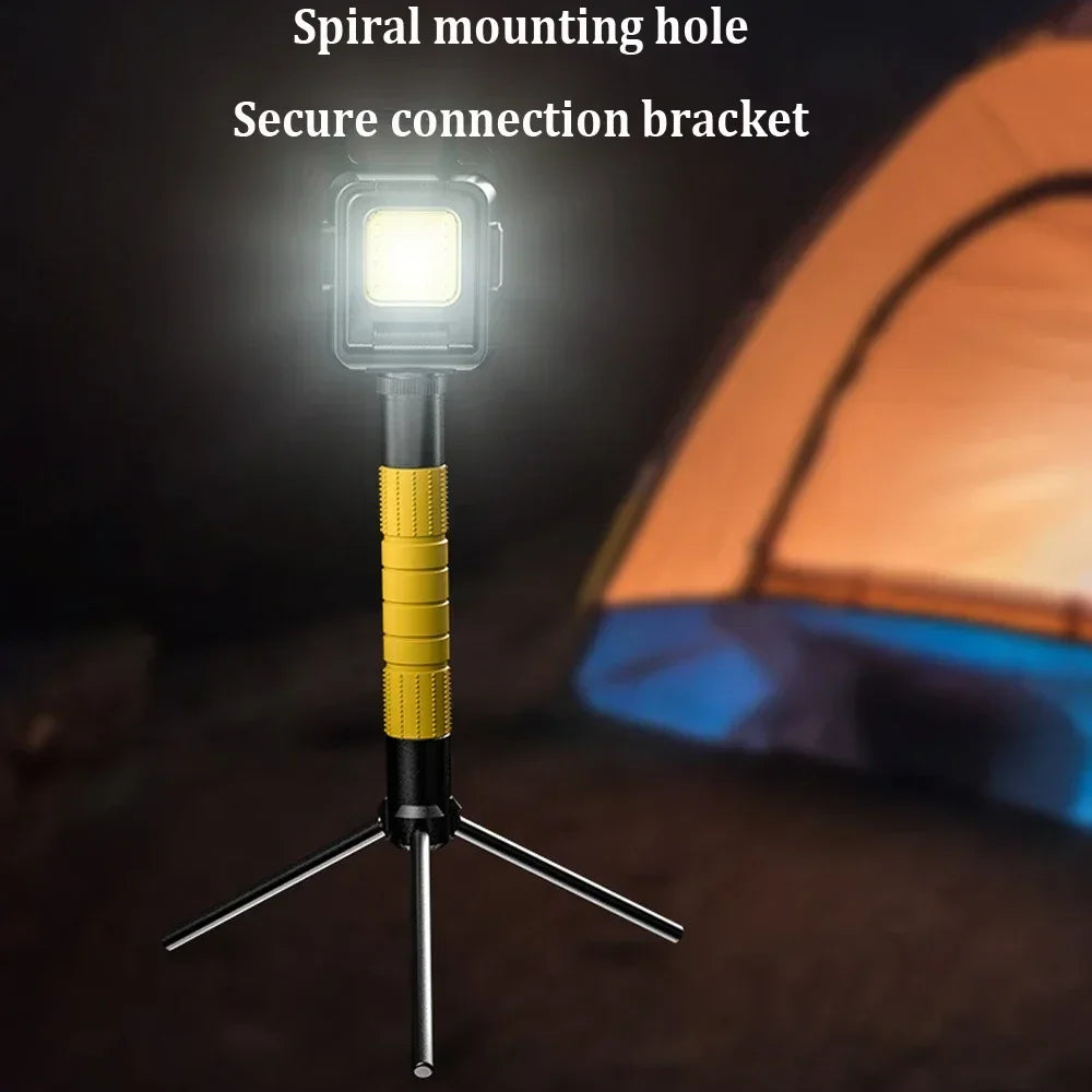 Mini Flashlight Keychain Light COB Work Light USB Rechargeable Lamp with 90° Foldable Side Lights Super Bright Portable Lanterns