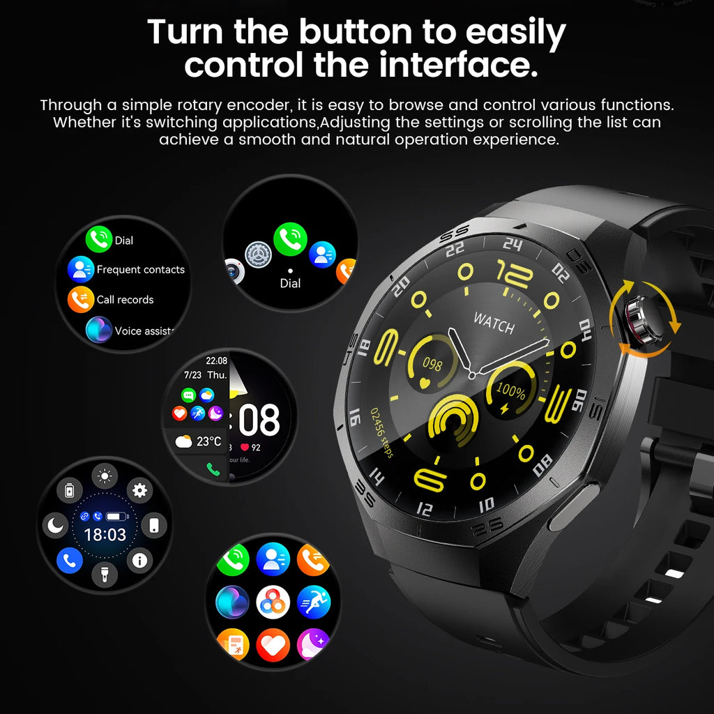 Smart Watch 5 Pro GPS NFC Smartwatch Men 360*360 AMOLED Screen Heart Rate Monitor Bluetooth Call IP67 Waterproof Men Smartwatch