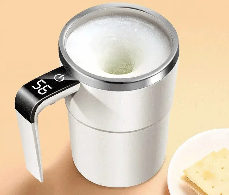 380ML Electric Coffee Self Mixing Mug IP67 Waterproof Coffee Stirring Mug USB Charging Digital Display Automatic Magnetic Cup