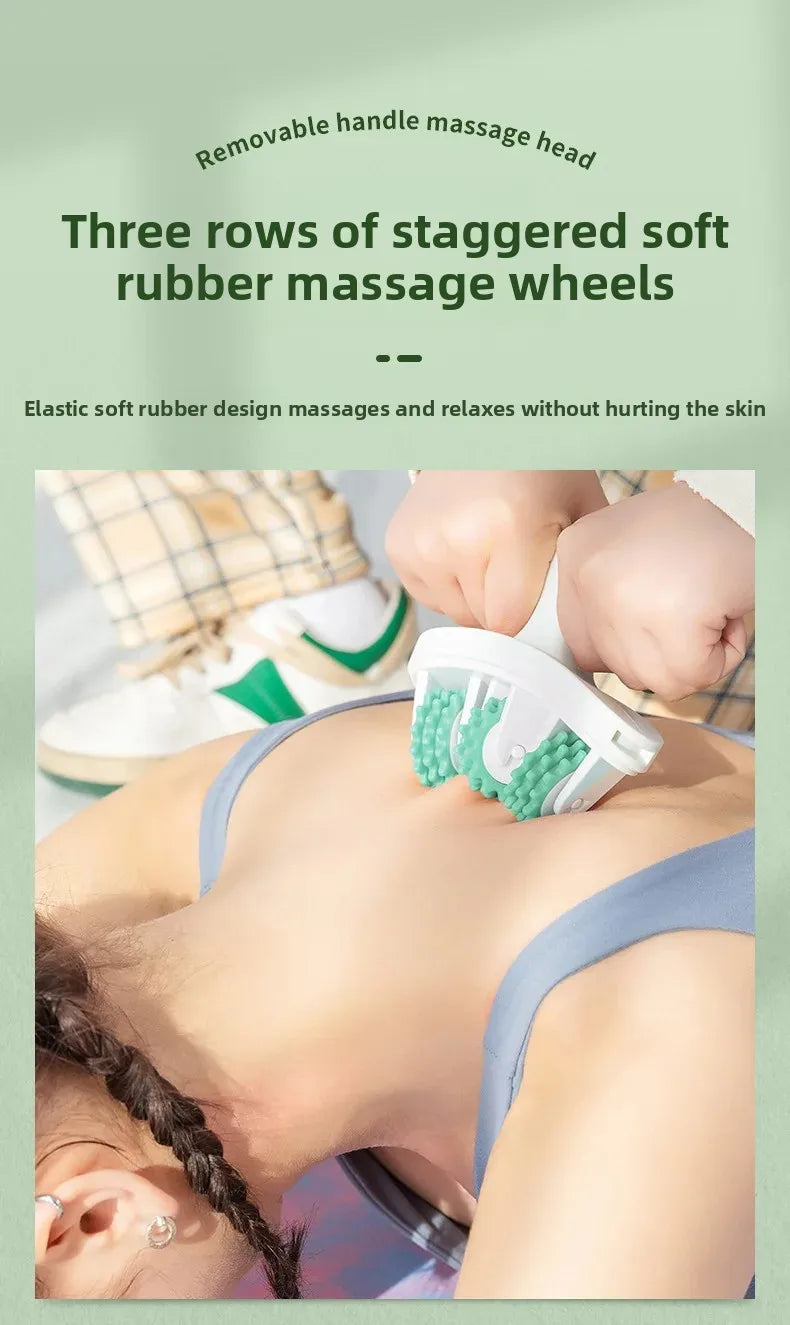 Ring Leg Massager with 14 Soft Rubber Rollers for Full Body Neck Shoulder Abdominal Anti Cellulite Slimming Muscle Relaxation