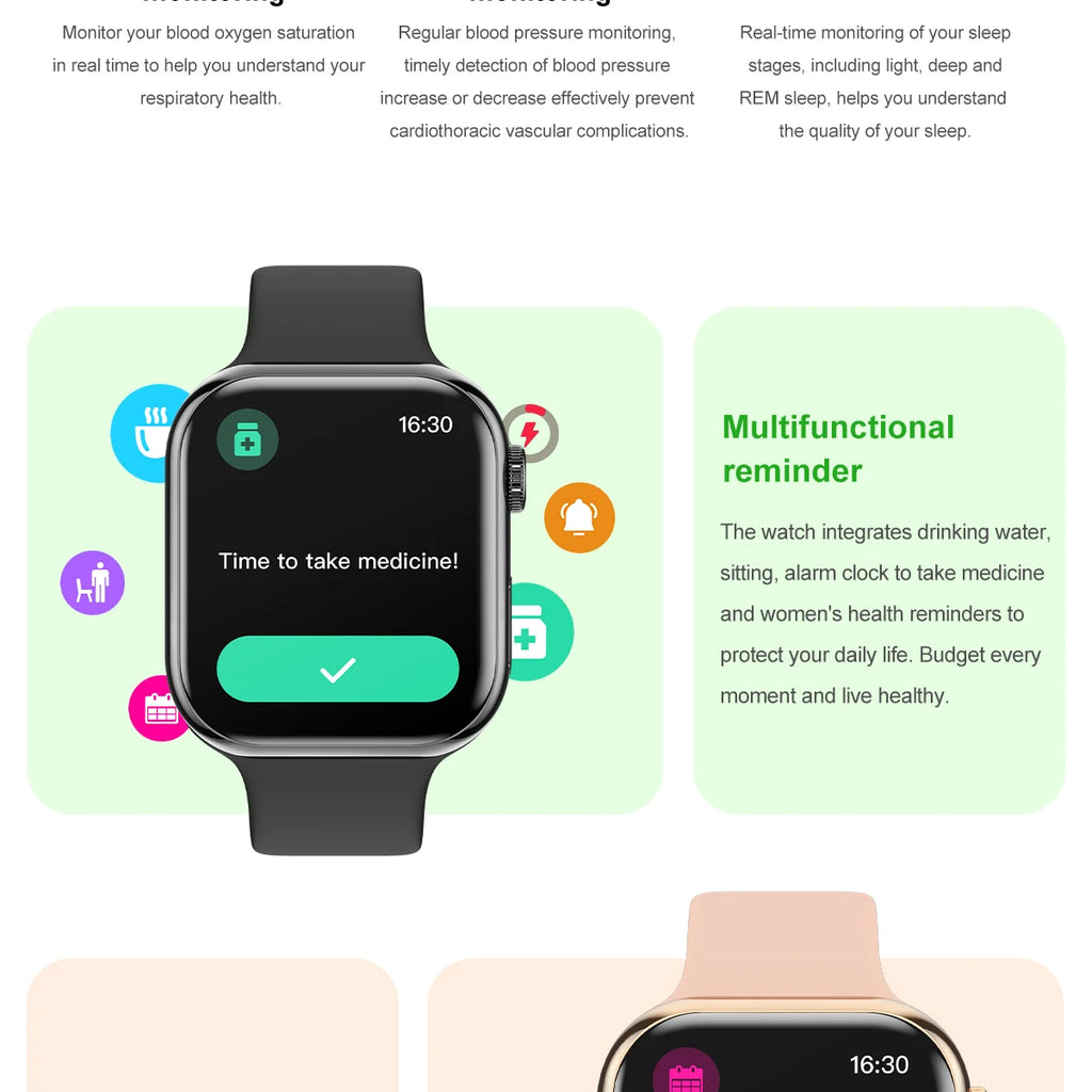 2026 Smart Watch 10 For Android IOS Bluetooth Health monitoring Talk Heart Rate Sleep Record Sports Smart Watch Ladies Men Gift