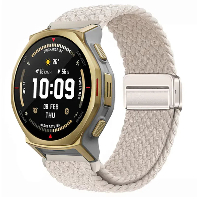 20mm 22mm Nylon Strap for Amazfit T-Rex3 Pro 48/44mm Helio Balance 2 Magnetic Buckle Bracelet Amazfit Active 2 Bip 6 5 Wristband