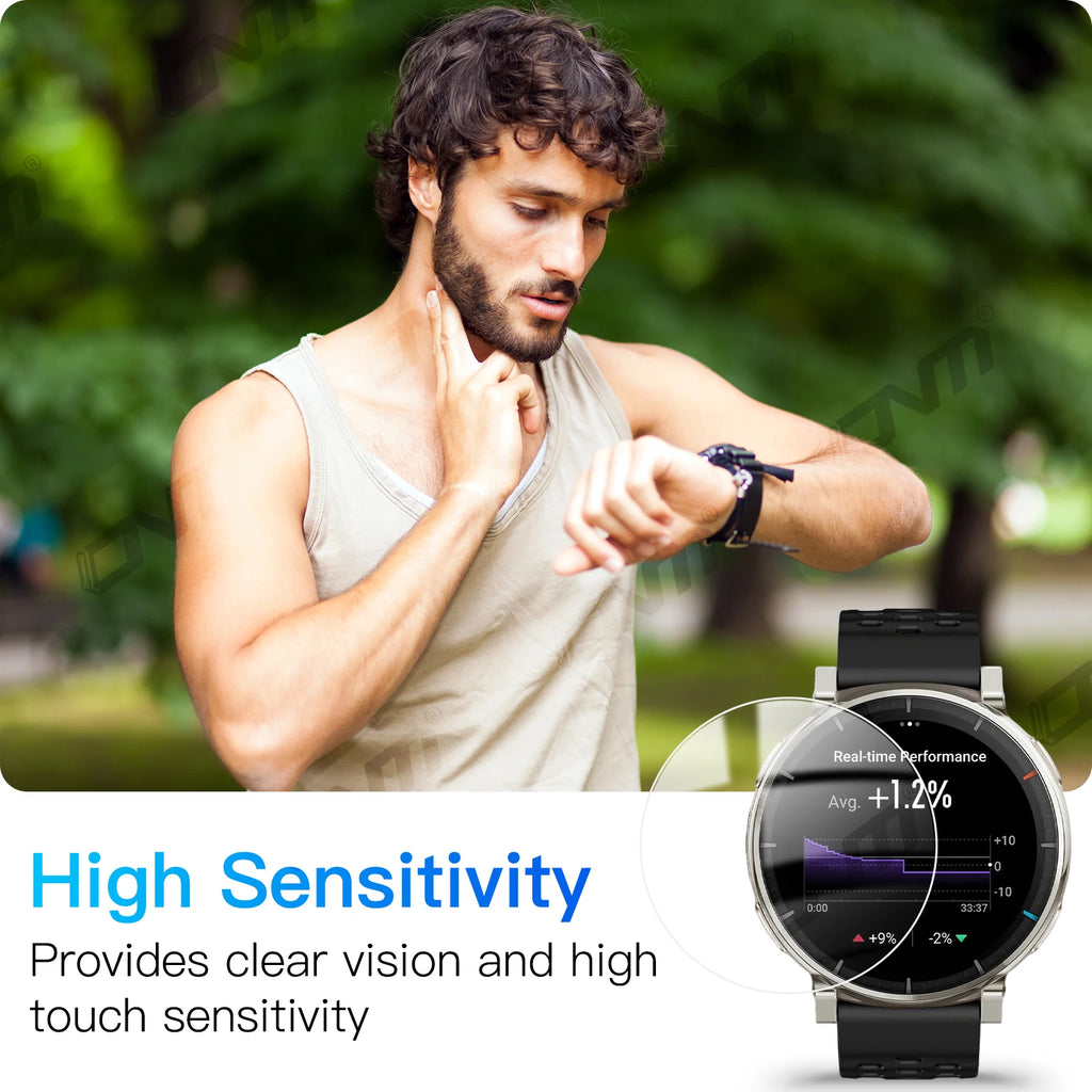 9H Tempered Glass For Amazfit Active 3 Premium, Screen Protector Durable HD Clear Anti-scratch Protection Film Accessories