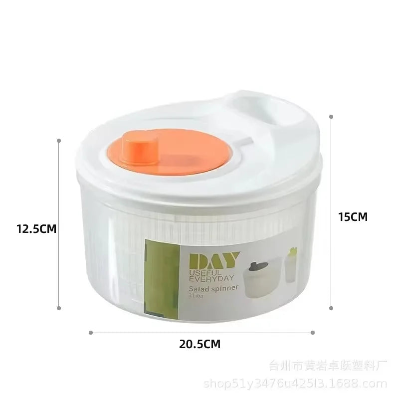 Salad Spinner Lettuce Greens Washer Dryer Drainer Crisper Strainer for Washing Drying Leafy Vegetables Kitchen Tools