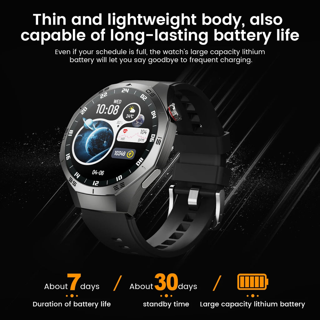 Smart Watch 5 Pro GPS NFC Smartwatch Men 360*360 AMOLED Screen Heart Rate Monitor Bluetooth Call IP67 Waterproof Men Smartwatch