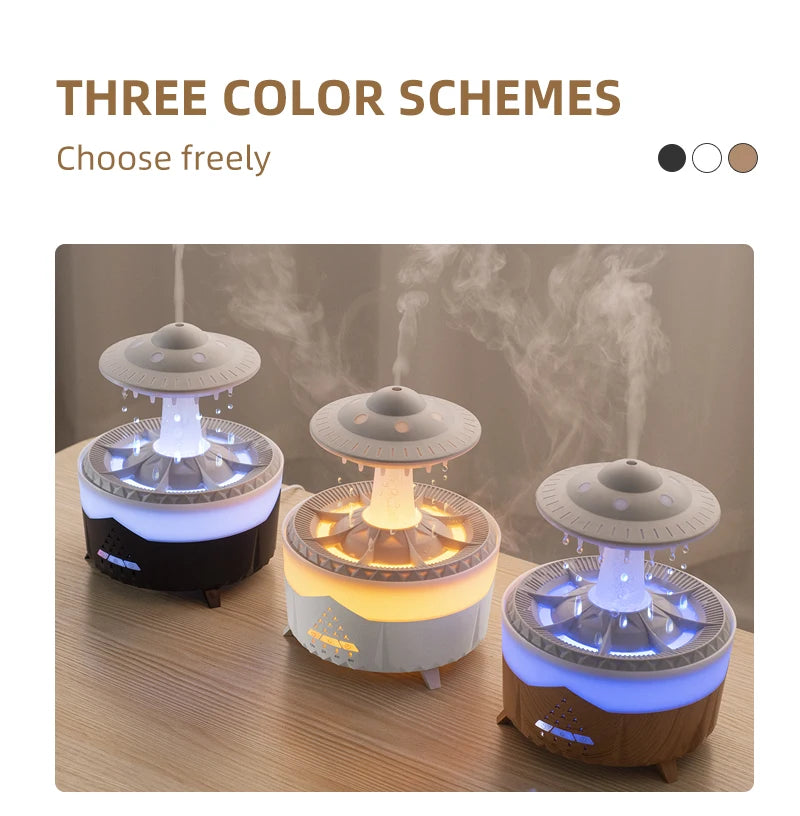UFO Raindrop Humidifier Water Drop Air Humidifier USB Aromatherapy Essential Oils Aroma Air Diffuser Household Mist Maker Home D