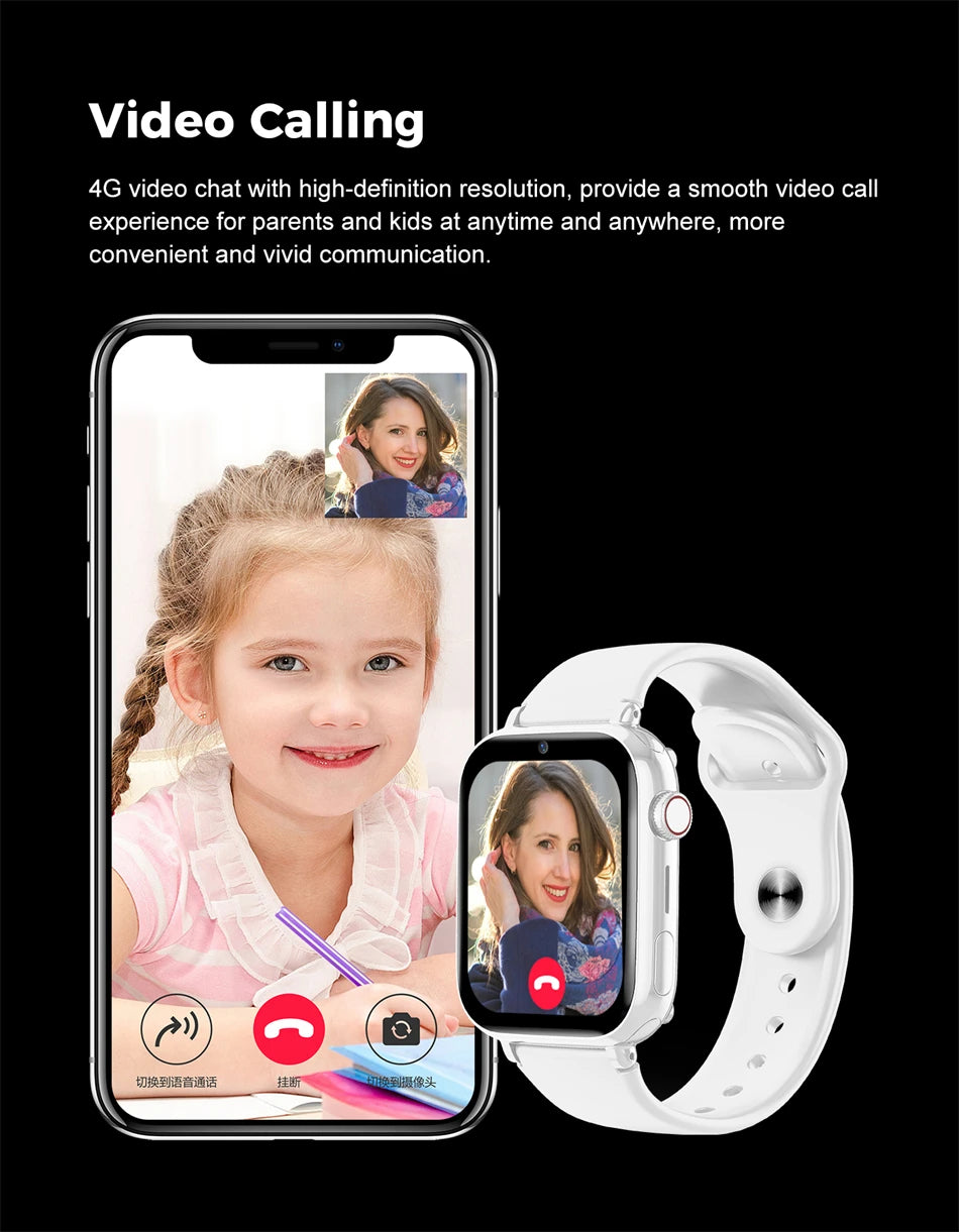 For Xiaomi Kids Smart Watch 5G GPS Location Video Call Sim Card Child Camera Waterproof Upgrade SOS For Boys Girls