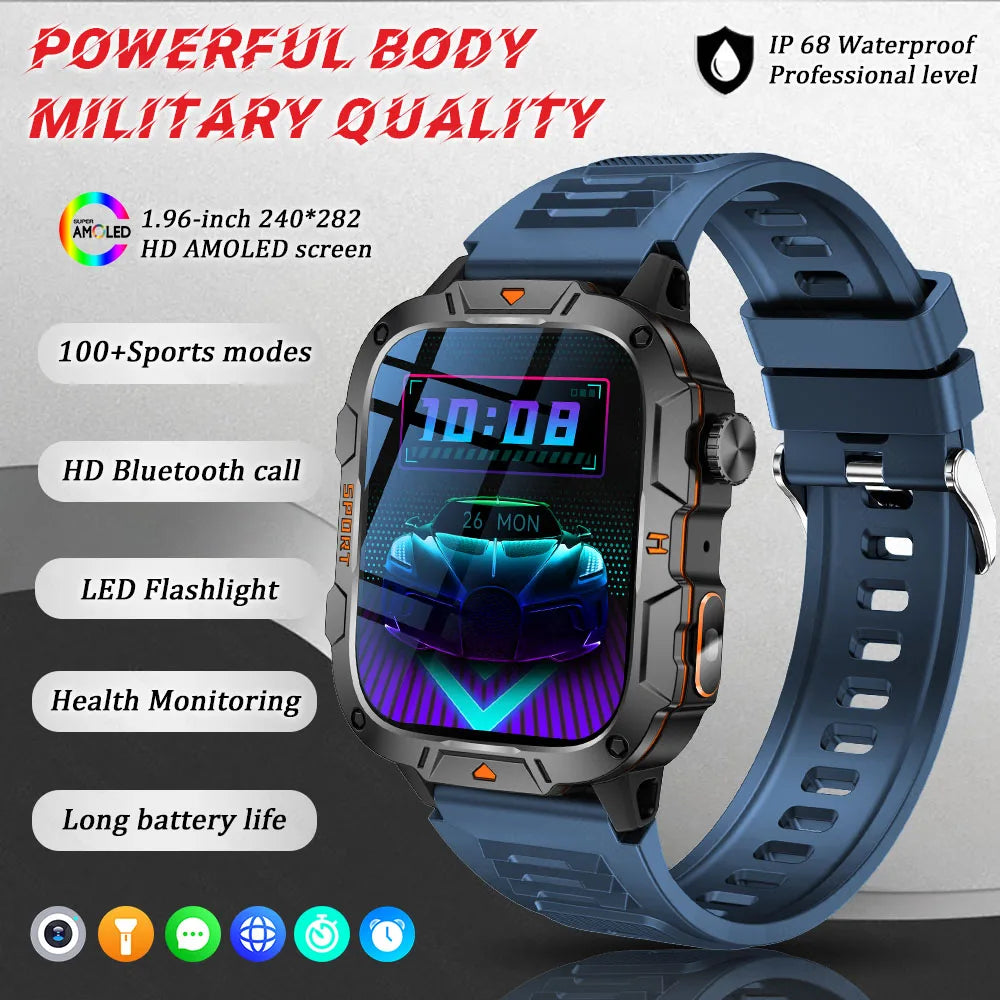 2025 For Xiaomi Original Built-in Dual-band GPS Men Smartwatch BT Call Fitness Military 5ATM IP68 Military Sport Smart Bracelet