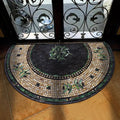 Entrance Carpet Anti-slip Dirt-resistant Wear-resistant Door Rug Semicircular Imitation Marble Texture Welcome Floor Mat 현관 카펫