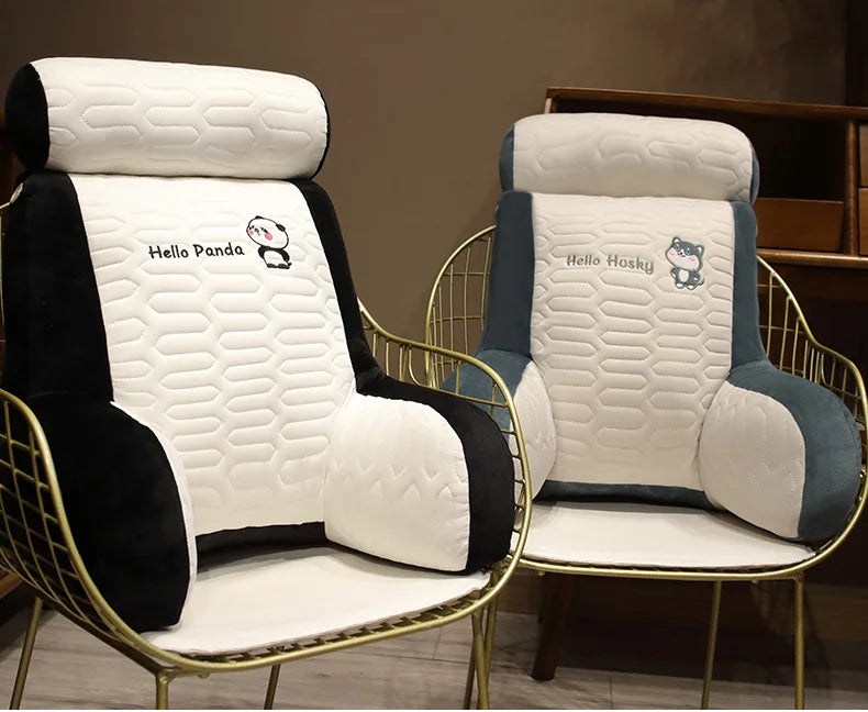 Summer Ice Shreds Pillow Panda Increase in Height Lumbar Support Detachable Washable Cushion Student Dormitories Bed Backrest