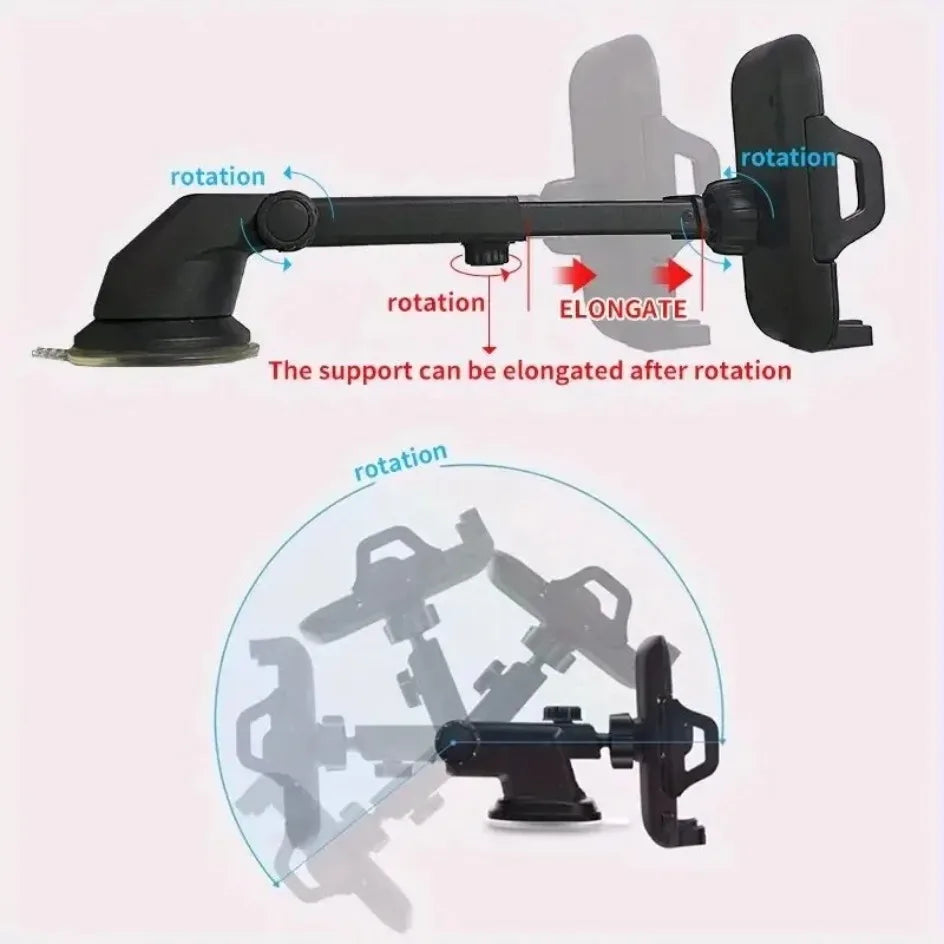 Universal Sucker Car Phone Holder 360° Windshield Car Dashboard Mount Mobile Cell GPS Navigation Support Bracket for Smartphones