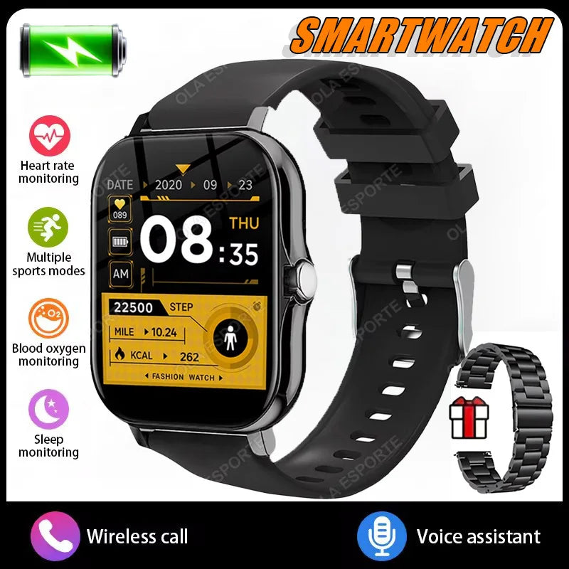 2025New Upgrad Smart Watch For Men Women 1.83Inch Full Touch Display BT Call Sports Monitoring SmartWatch For Android&IOS Phone