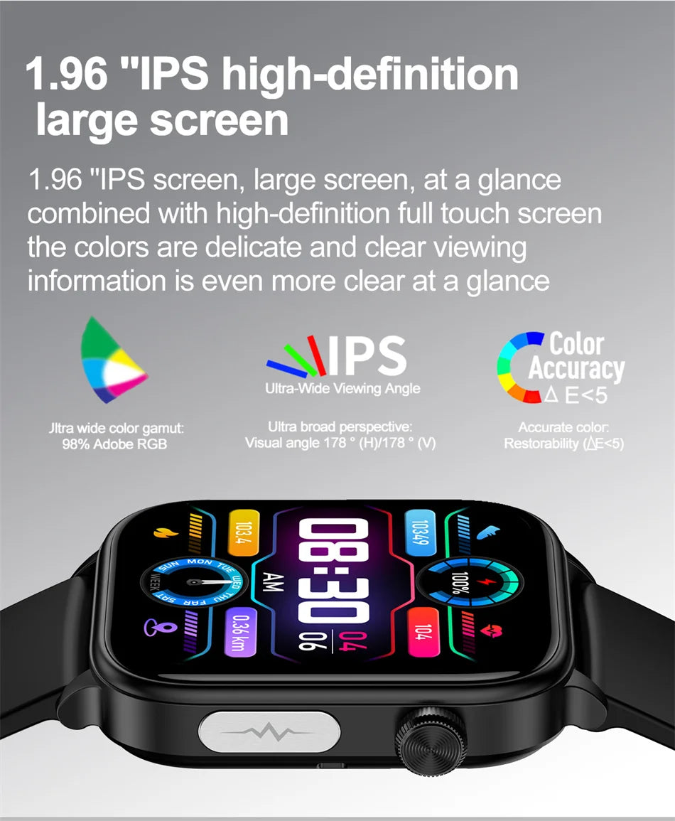 2026 New ECG+PPG Health Smartwatch Men Blood Fat Uric Acid Heart Rate Blood Pressure Bluetooth Call Waterproof Smart Watch Women