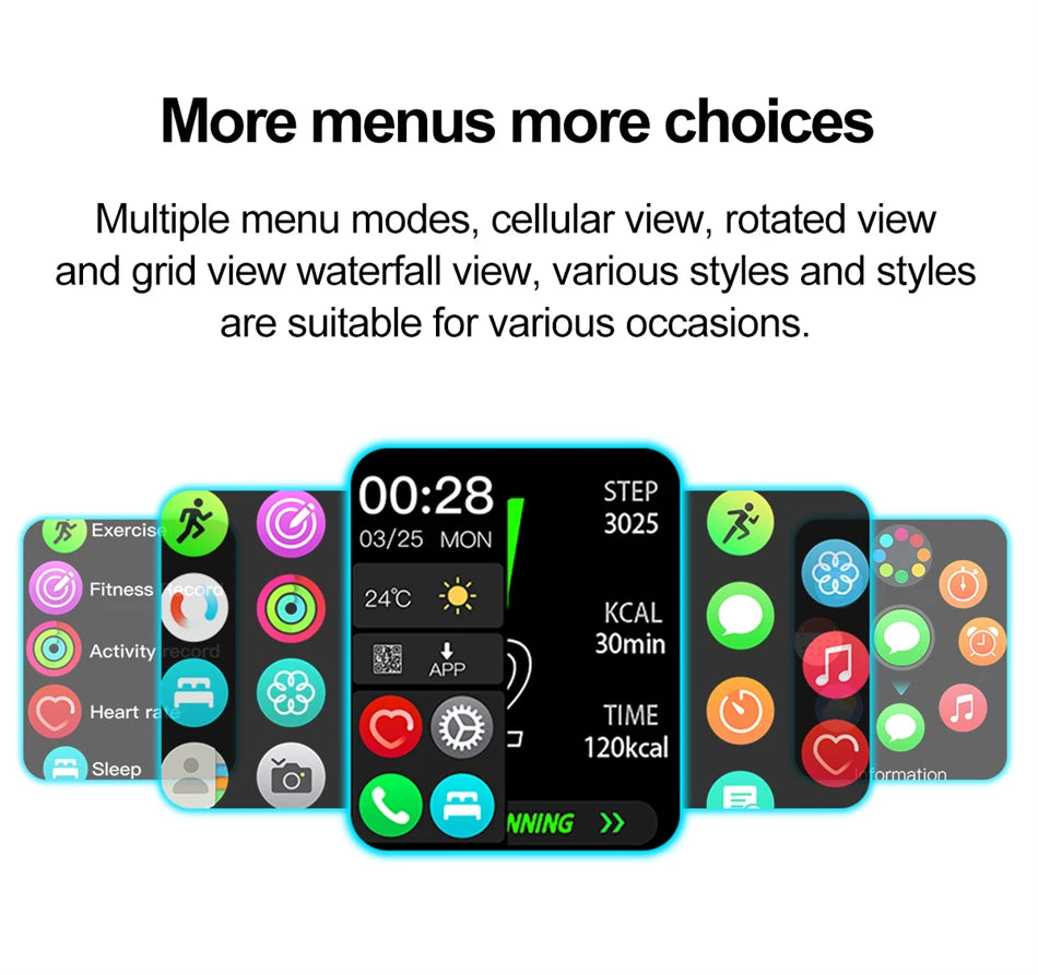 ChiBear NFC GPS Bluetooth Call Smart Watch 1.99'' HD Screen 120+ Sports Fitness Watch Outdoor Weather IP68 Waterproof Smartwatch
