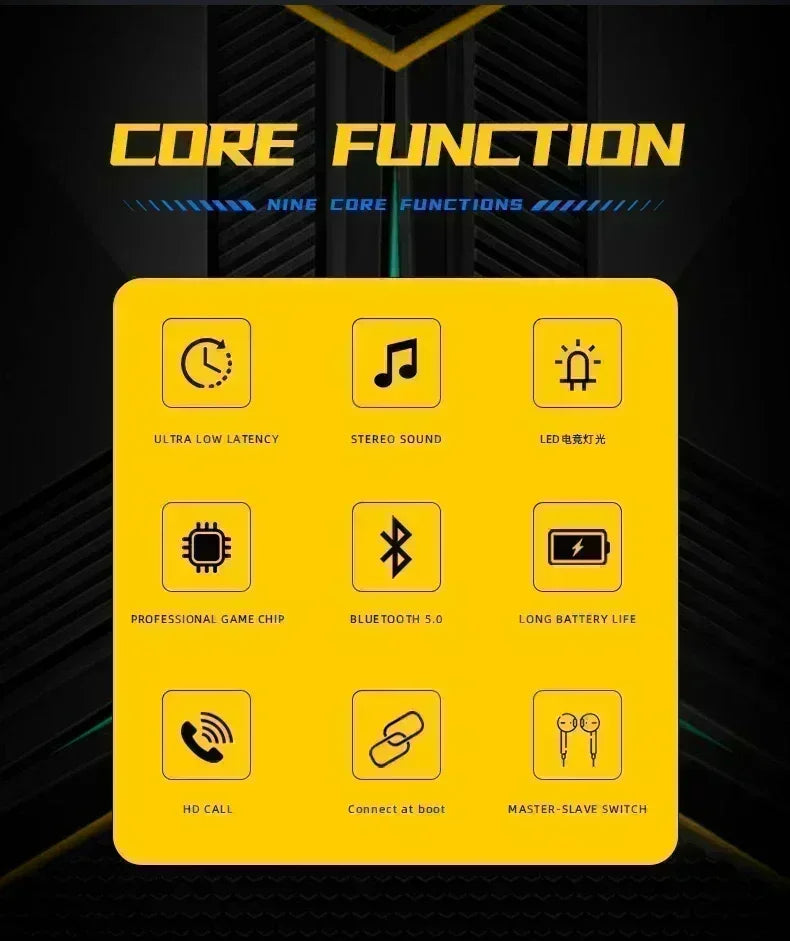 Original X15pro TWS Wireless Headphones Game Bluetooth Headphones with Microphone Fidelity Bass Earphones