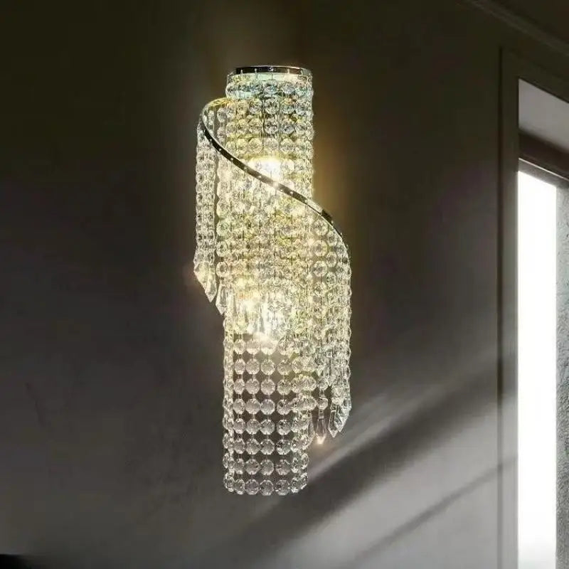 Luxurious Golden Crystal Wall Lamp - Led Wall Lamp. Suitable For Living Room, Bedroom, Corridor And Home Decoration.