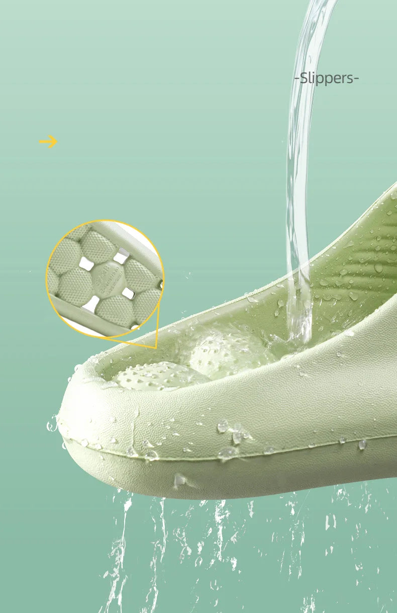 TZLDN Ergonomic EVA Unisex Bathroom Slippers Water-Leakage-Proof Massage Indoor Slippers Comfortable Breathable Casual Slippers