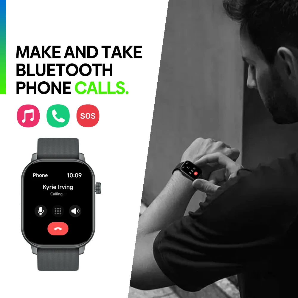 New 2025 Zeblaze GTS 3 GPS Smartwatch 2.01" Display Screen Make/Answer Phone Calls Heart Rate/SpO2/Stress Tracking Smart Watch