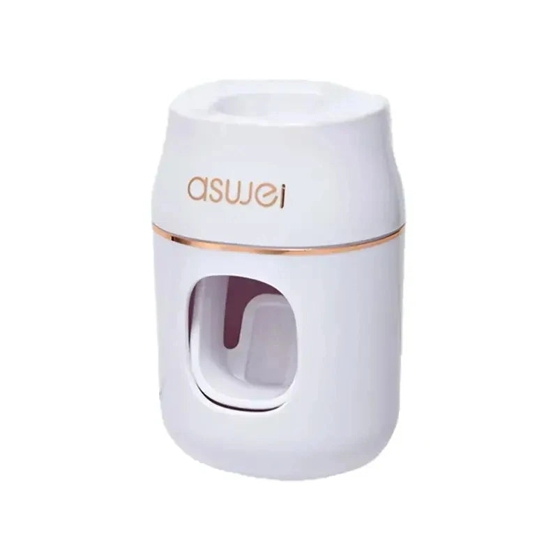 Lazy Gadget: Automatic Toothpaste Dispenser & Wall Mount Holder - No Drill Bathroom Organizer