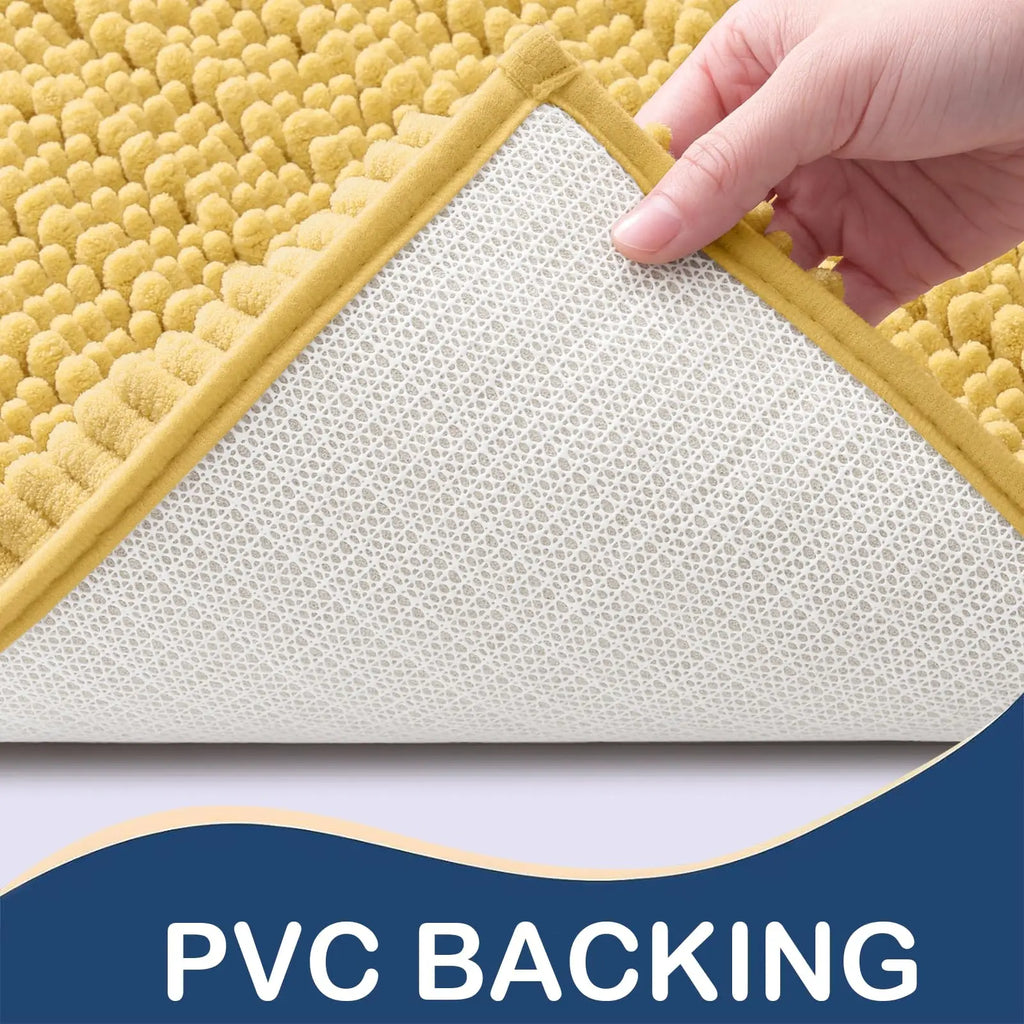 Homaxy New Chenille One Thick And Three Fine Floor Mat Indoor Non Slip Doormat Dirt Trap Absorbs Water Comfortable Bathroom Mats