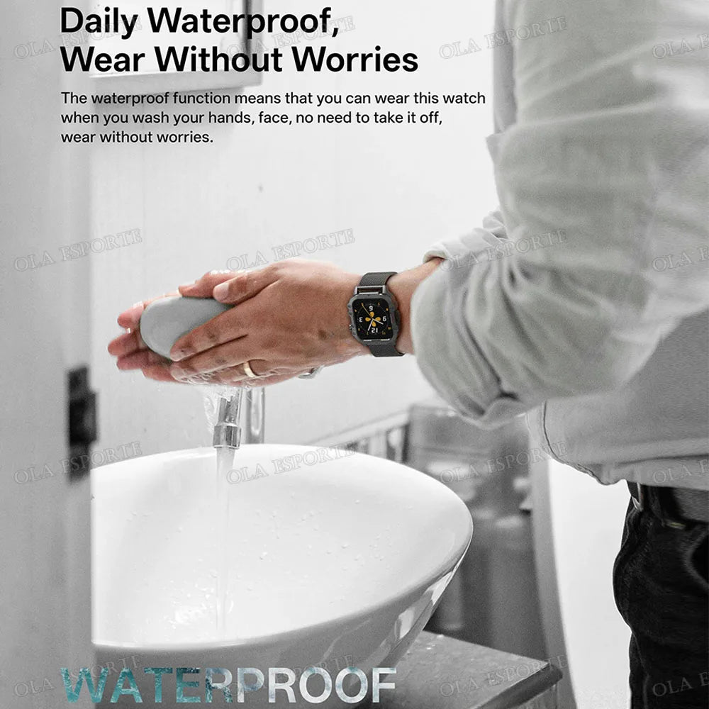 New Military Smart Watch Men Health Monitor 5ATM Waterproof Outdoor Sport Tracker BT Voice Call LED Flashlight Smartwatch HW12