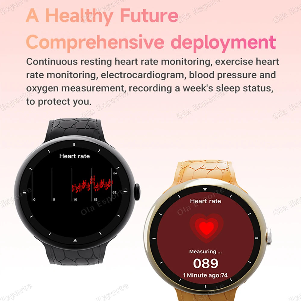 7 in 1 Strap Smart Watch Sports Watch Men Women AMOLED Screen GPS Bluetooth Calls Waterproof SmartWatch for Android IOS 2025 New