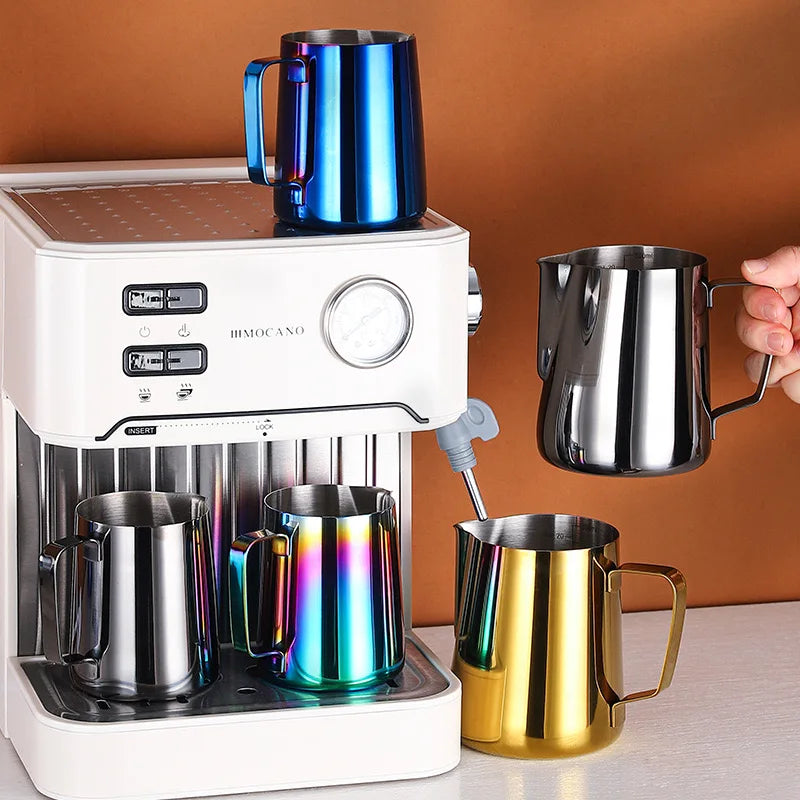 304 Stainless Steel Motta Milk Jug Frother Latte Art Cup Milk Frothing Pitcher Creamer Milk foam Maker Melkopschuimer 350/600ML