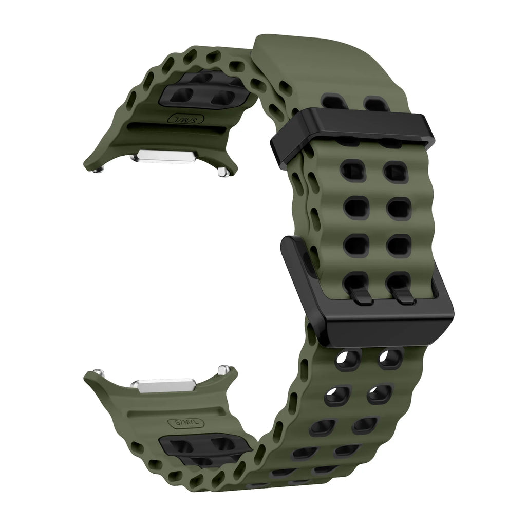 Ocean Silicone Strap for Samsung Galaxy Watch Ultra 47mm Sports Breathable Bracelet Wristband For Galaxy Watch Ultra 47mm Correa
