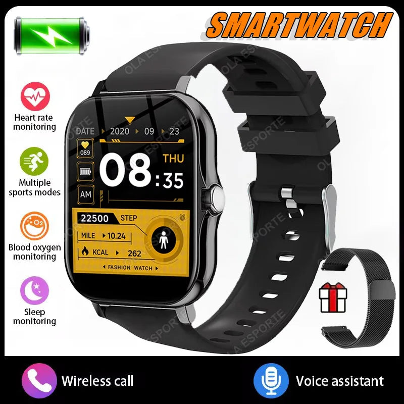2025New Upgrad Smart Watch For Men Women 1.83Inch Full Touch Display BT Call Sports Monitoring SmartWatch For Android&IOS Phone