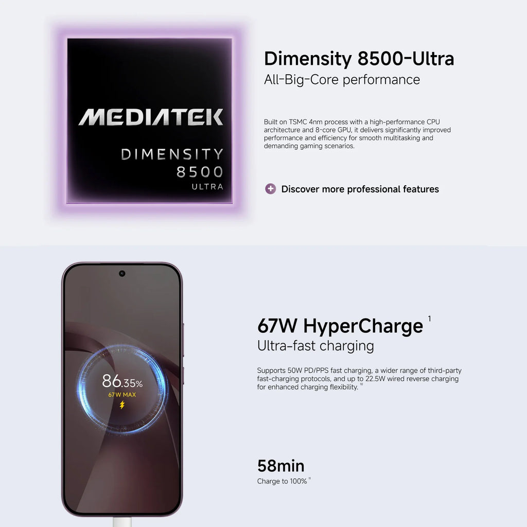 Xiaomi 17T 5G, 12+512GB Global Version, 6.59" 120Hz 1.5K AMOLED Display MediaTek Dimensity 8500-Ultra 6500mAh 67W 50MP Dual eSIM NFC
