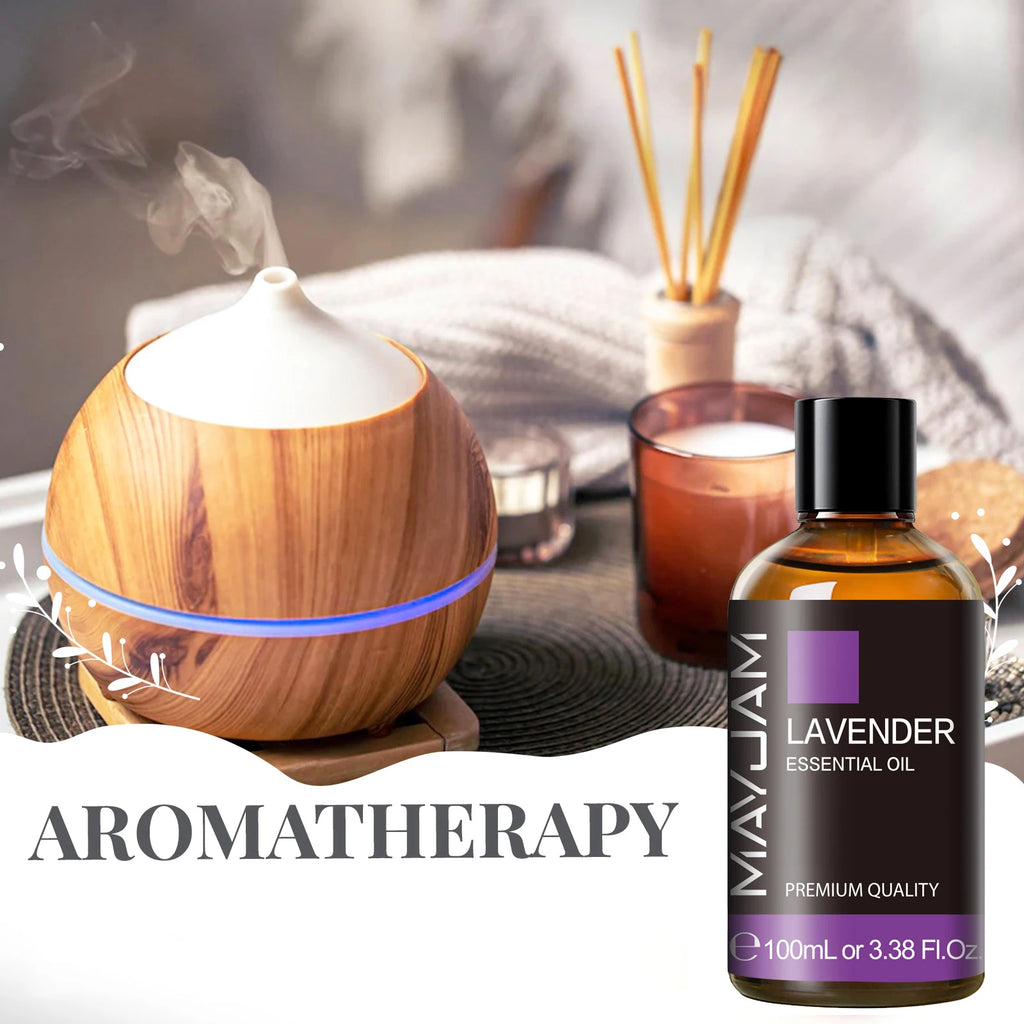 100ML Pure Plant Essential Oil Mint Bergamot Patchouli Citronella Lemongrass Chamomile Cedarwood For Reed Diffuser Humidifier