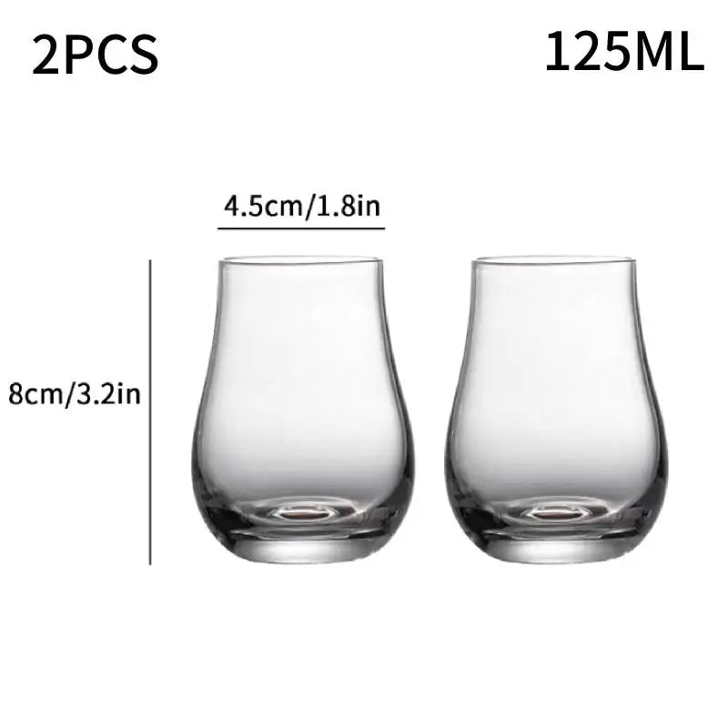 1/2/4/6Pcs Whiskey Glass Cups Scotch Liquor Barware Beer Spirits Wine Glass XO Whiskey Crystal Glass Cup Scotch Liquor Wine Cup