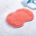 Silicone Foot Massage Pad Shower Mat Non-slip Wash Foot Pad Stick on Wall Surface Body Cleaning Tool Exfoliating Rub Back Brush
