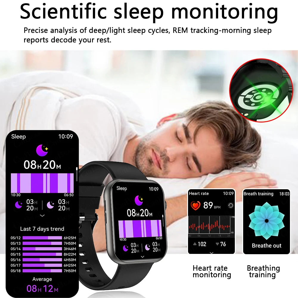 2026 New Popular Smartwatch Full Touch Screen Bluetooth Call Heart Rate IP68 Waterproof Watches Sports Bracelet SmartWatch Women