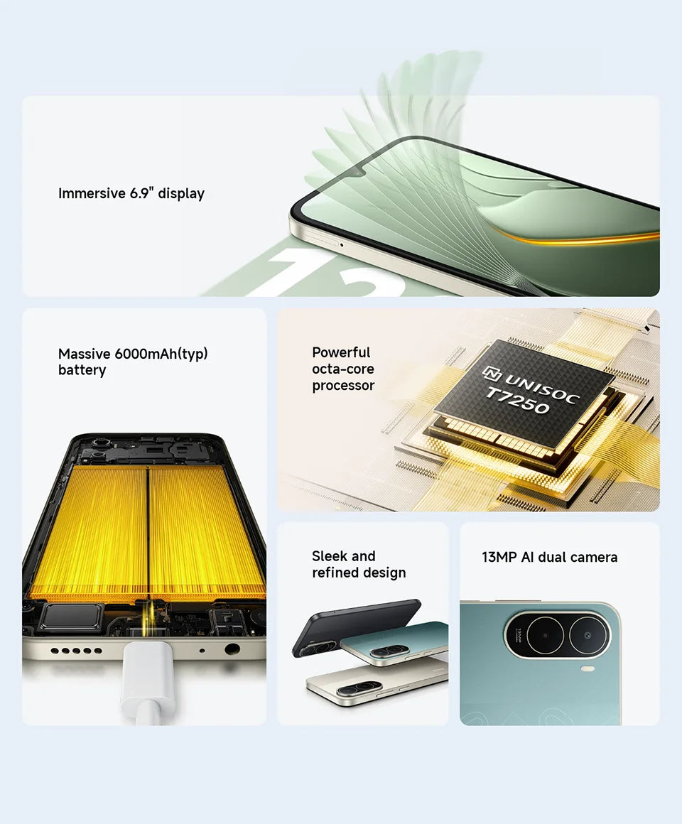 Smartphone POCO C81 Pro Global Version 6.9 inch 120Hz Display 6000mAh Battery UNISOC T7250 Octa core HyperOS 3 2026 Mobile Phone