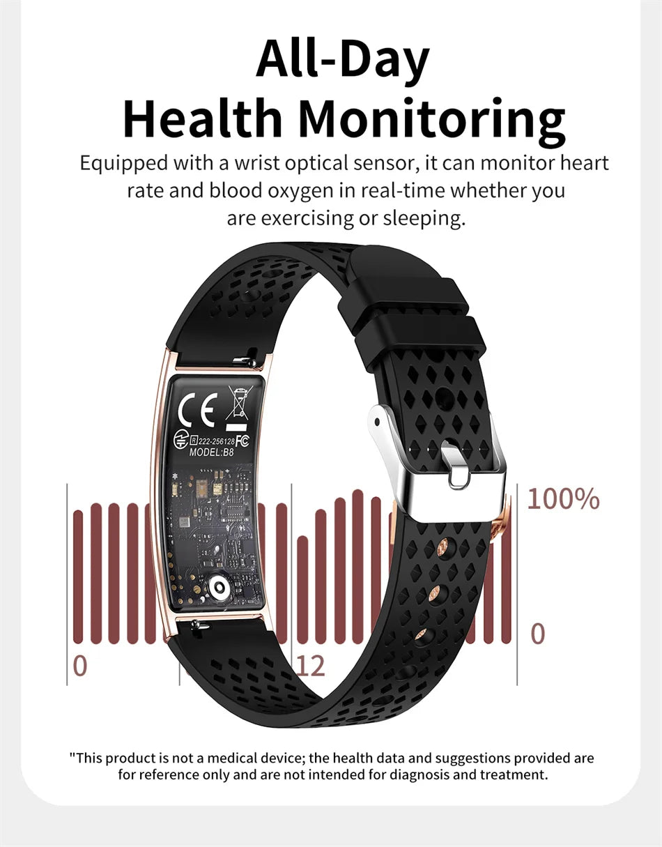 Men Women Smart Bracelet Heart Rate Sleep Monitor Health Smart Band Waterproof Sports Fitness Tracker Smartwatch For Android iOS
